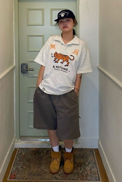 MU-WI PIN-KNIT 1/2 COLLAR-TEE - Styling