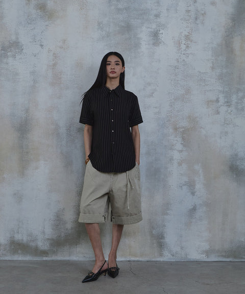 Stripe Roll-Up Short Sleeve Shirt — gallery 433