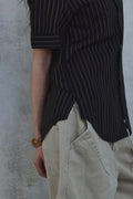Stripe Roll-Up Short Sleeve Shirt — detail 443