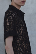 Lace Cropped Short Sleeve Shirt — gallery 475