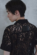 Lace Cropped Short Sleeve Shirt — gallery 476