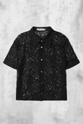 Lace Cropped Short Sleeve Shirt — gallery 478