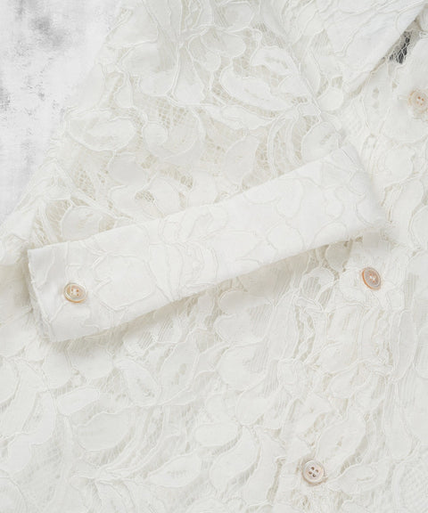 Lace Cropped Short Sleeve Shirt — gallery 501