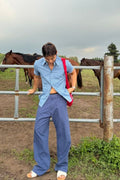 Check Roll-Up Short Sleeve Shirt — snap 522