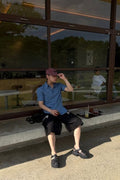 Check Roll-Up Short Sleeve Shirt — snap 525