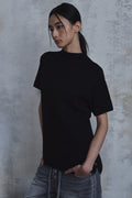 Mock Neck Short Sleeve Knit — gallery 554