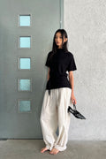 Mock Neck Short Sleeve Knit — gallery 555