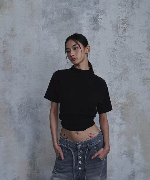 Mock Neck Short Sleeve Knit — gallery 561