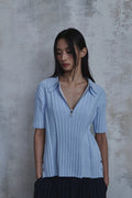 Double Collar Half-Zip Knit — gallery 575