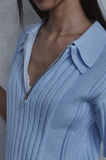 Double Collar Half-Zip Knit — gallery 582