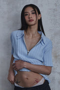 Double Collar Half-Zip Knit — gallery 583