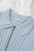 Double Collar Half-Zip Knit — gallery 587