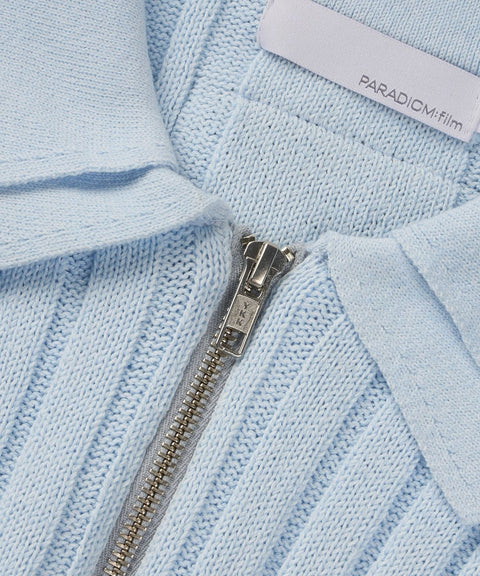 Double Collar Half-Zip Knit — gallery 588