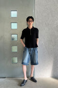 Double Collar Half-Zip Knit — gallery 605