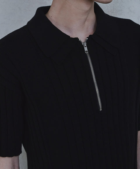 Double Collar Half-Zip Knit — gallery 612