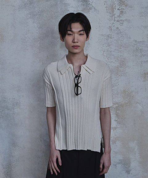 Double Collar Half-Zip Knit — gallery 618