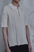Double Collar Half-Zip Knit — gallery 620