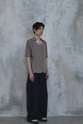 Fold-In Collar V-Neck Knit — gallery 633