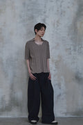 Fold-In Collar V-Neck Knit — gallery 635