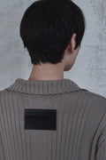 Fold-In Collar V-Neck Knit — gallery 637