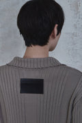 Fold-In Collar V-Neck Knit — detail 647