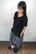 Fold-In Collar V-Neck Knit — snap 650