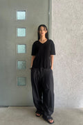 Fold-In Collar V-Neck Knit — gallery 654