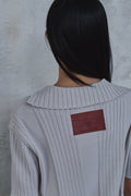 Fold-In Collar V-Neck Knit — gallery 671