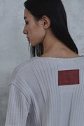Fold-In Collar V-Neck Knit — gallery 672