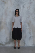 Fold-In Collar V-Neck Knit — gallery 674