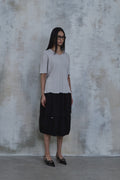 Fold-In Collar V-Neck Knit — gallery 675