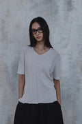 Fold-In Collar V-Neck Knit — detail 678