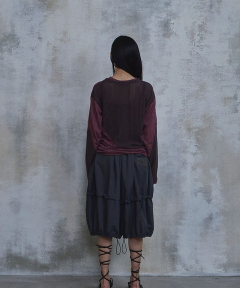Waved Panel Long Sleeve T-Shirt — gallery 687