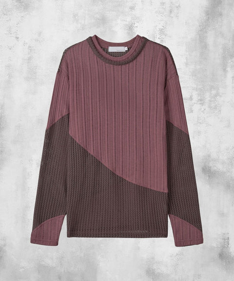 Waved Panel Long Sleeve T-Shirt — gallery 691