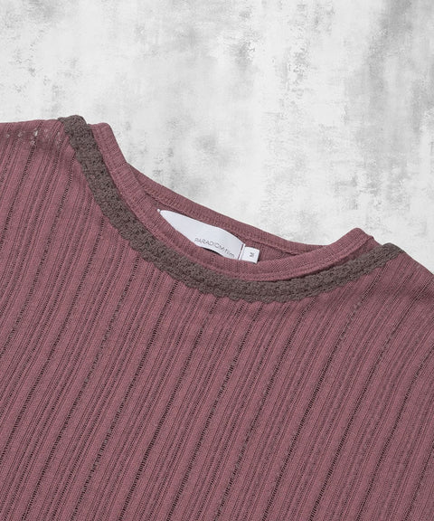Waved Panel Long Sleeve T-Shirt — gallery 693