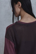 Waved Panel Long Sleeve T-Shirt — detail 699