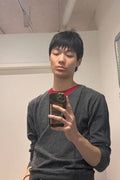 Waved Panel Long Sleeve T-Shirt — snap 701