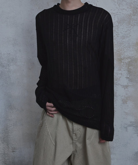 Waved Panel Long Sleeve T-Shirt — gallery 709