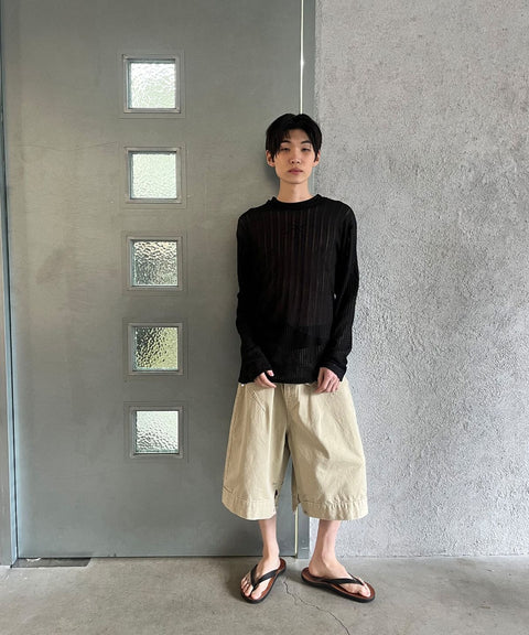 Waved Panel Long Sleeve T-Shirt — gallery 710