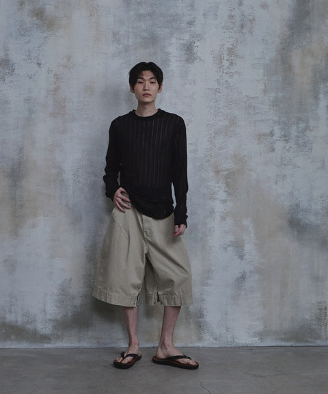 Waved Panel Long Sleeve T-Shirt — gallery 714