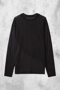 Waved Panel Long Sleeve T-Shirt — gallery 718