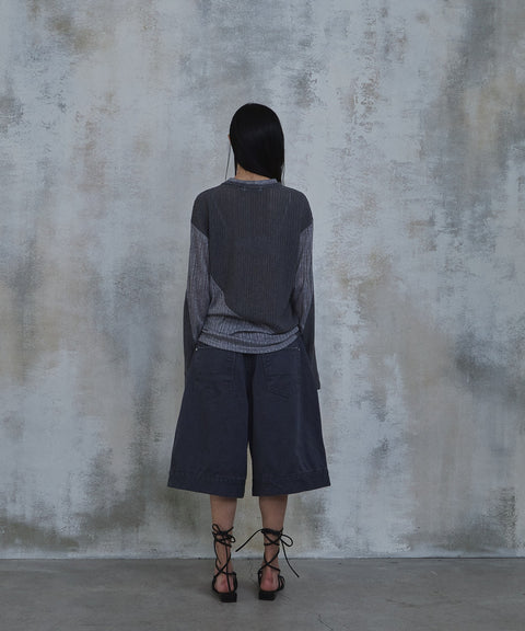 Waved Panel Long Sleeve T-Shirt — gallery 729