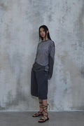 Waved Panel Long Sleeve T-Shirt — gallery 731