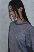 Waved Panel Long Sleeve T-Shirt — detail 739