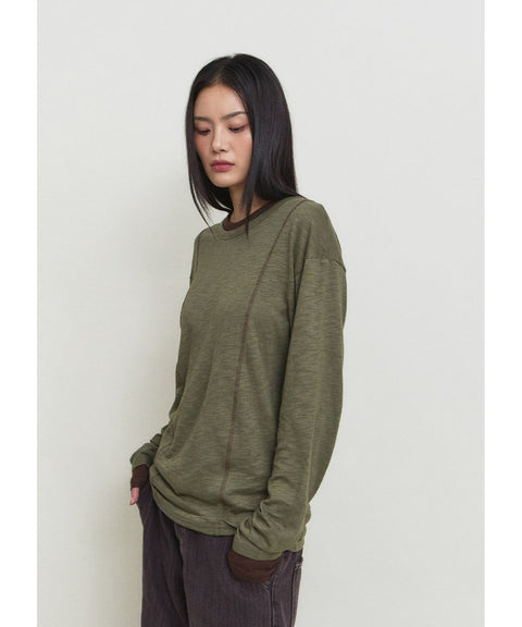 Double Layer Modal Long Sleeve T-Shirt — detail 748