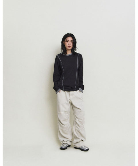 Double Layer Modal Long Sleeve T-Shirt — gallery 777