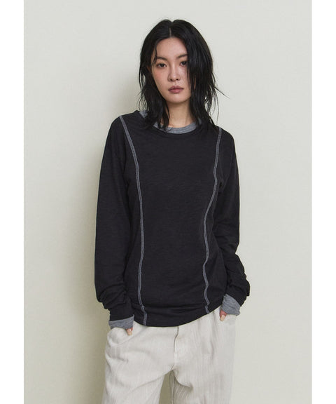 Double Layer Modal Long Sleeve T-Shirt — detail 779