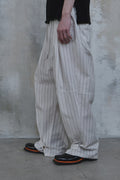 Linen Stripe Edge Pleat Trousers — gallery 790