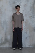 Linen Stripe Edge Pleat Trousers — gallery 831