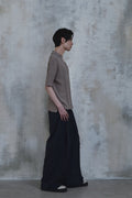 Linen Stripe Edge Pleat Trousers — gallery 834